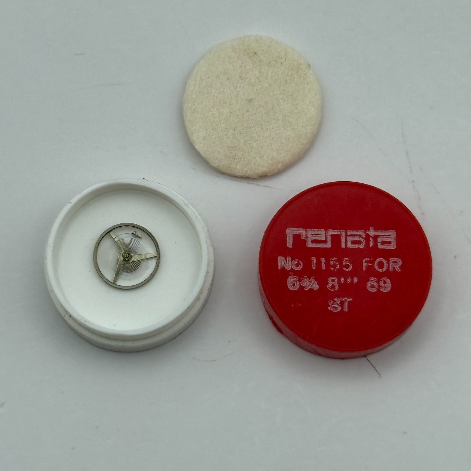 ST 69 Balance Wheel Complete And Spring 6 3/4-8''' 1155 Watch Movement Parts NOS