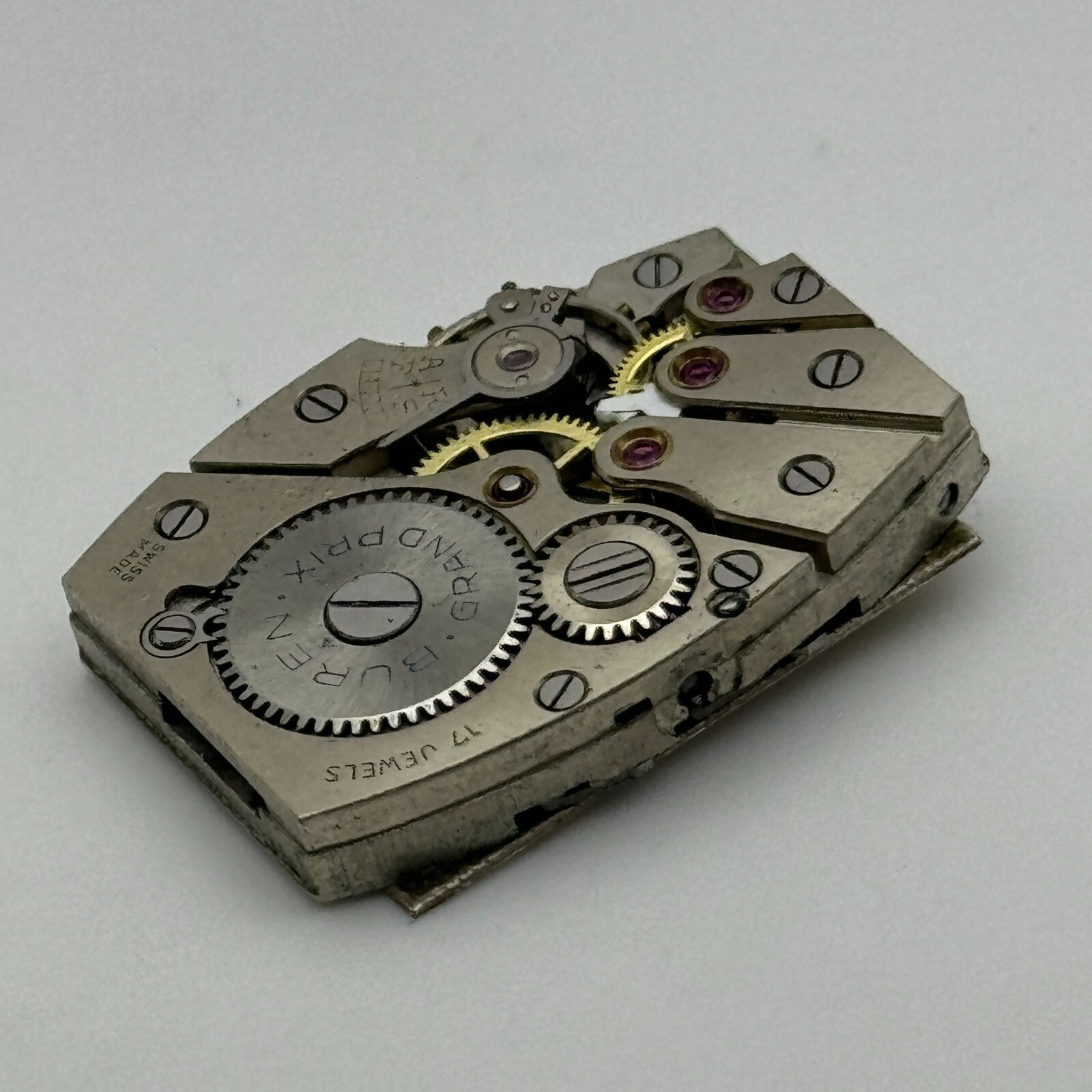 20mm Buren Grand Prix Cal 14 Tank Tonneau Manual Wind Swiss Watch Movement PARTS