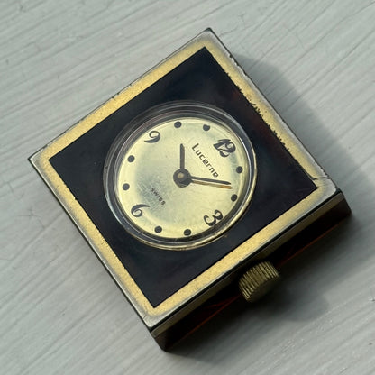 32mm Vintage Square Lucerne Acrylic Case EB 8461 Manual Wind Swiss Watch - PARTS