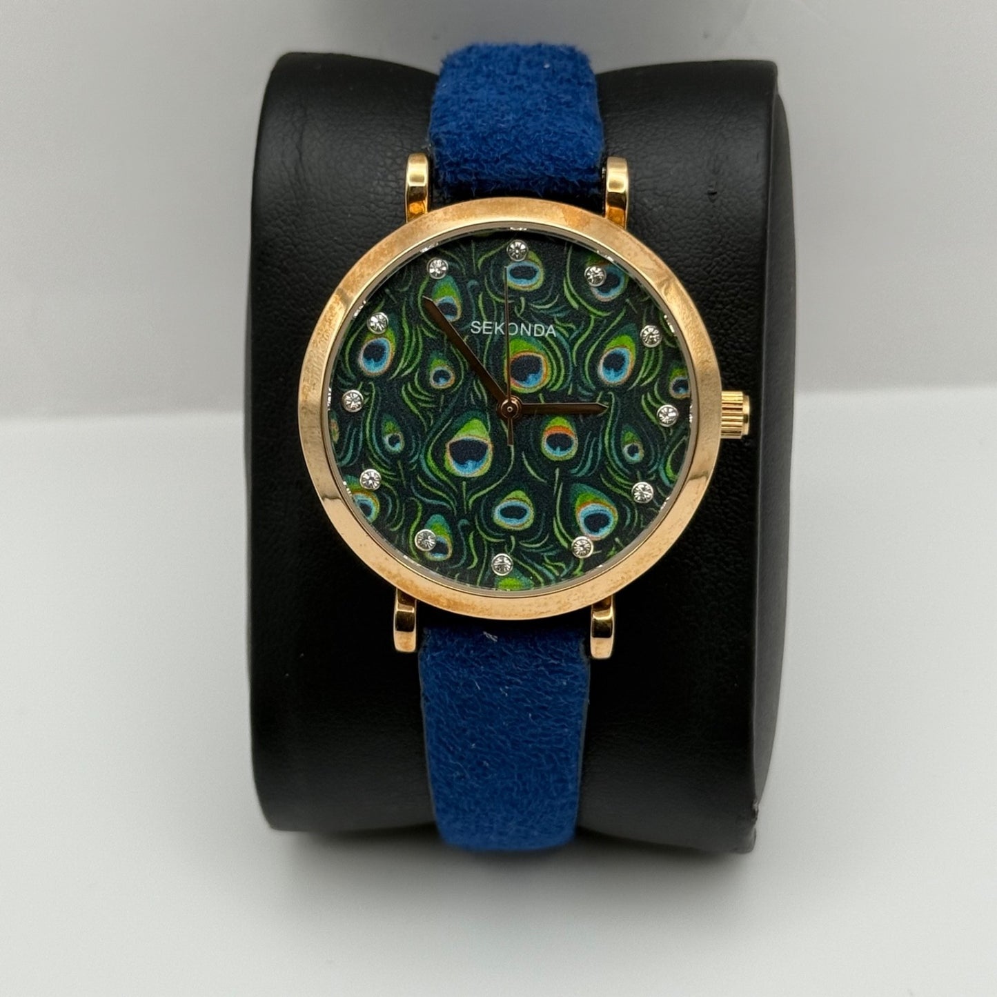 Working Ladies Sekonda Peacock Dial 34mm Quartz Watch New Battery Adjustable