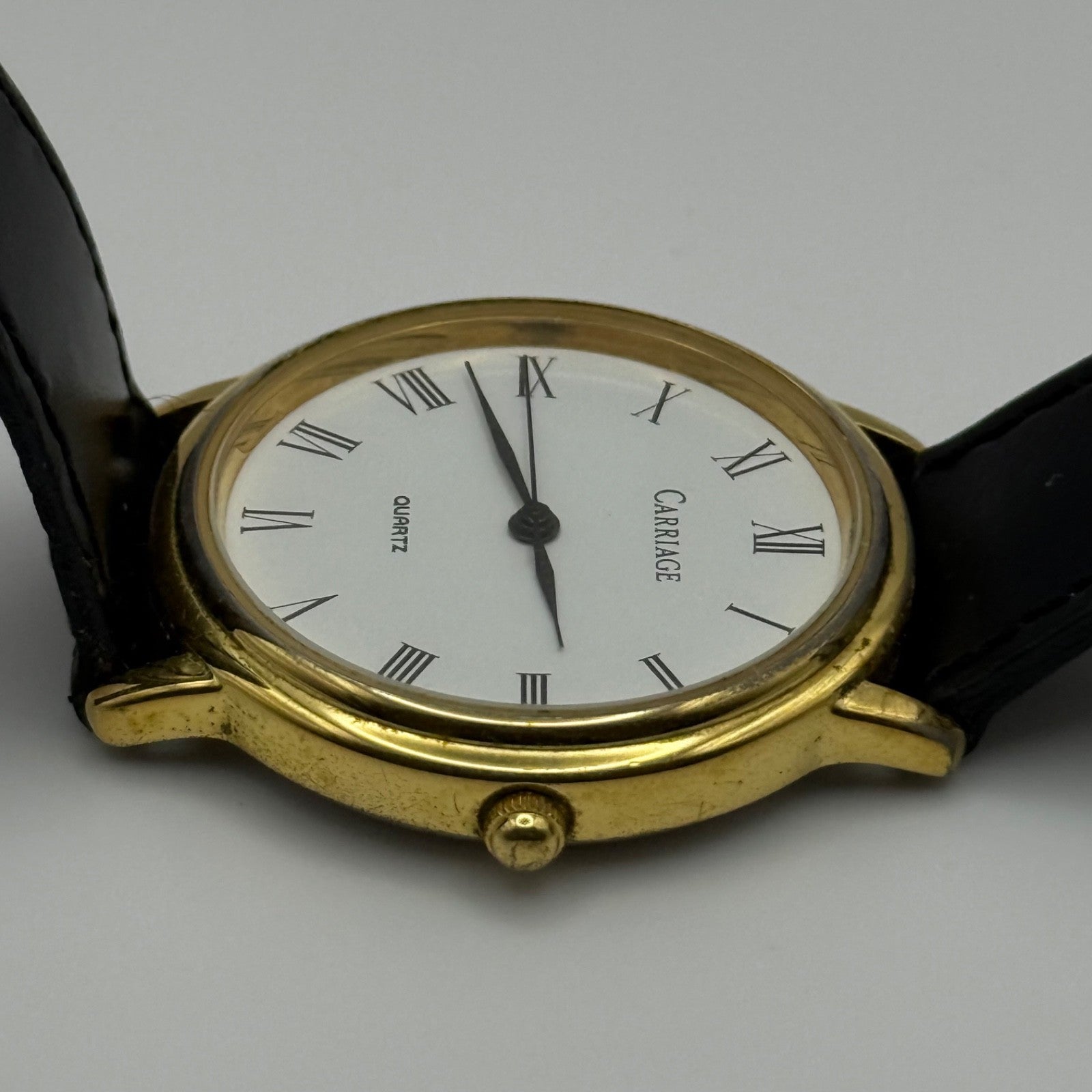 Working Ladies Carriage Second Hand 34mm Quartz Watch New Battery Adjustable