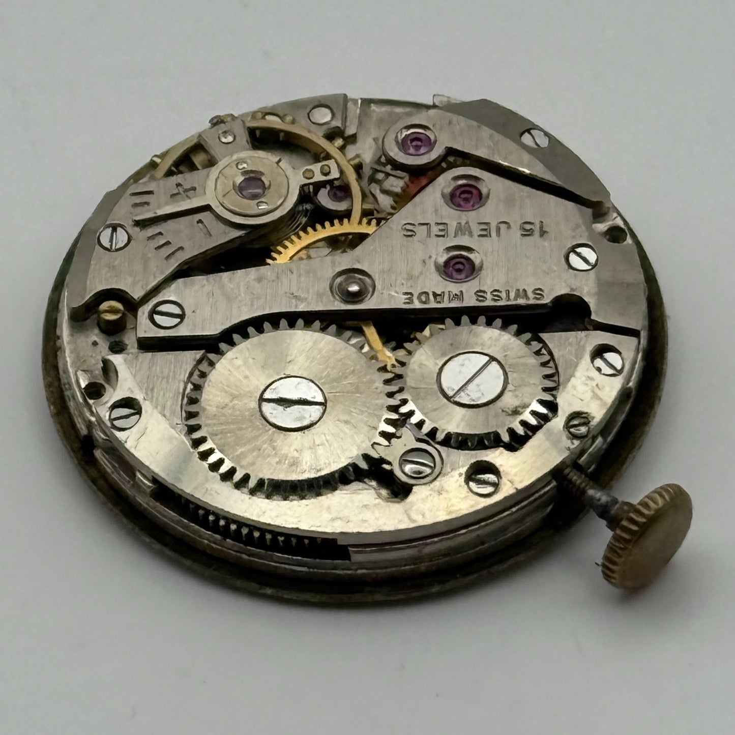 AS 1123 1124 Watch Movement Running Avia Manual Wind Vintage Parts Repair 23.5mm