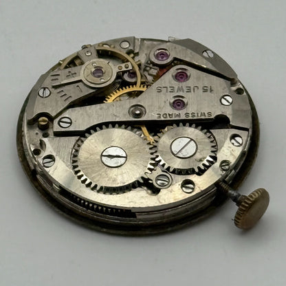 AS 1123 1124 Watch Movement Running Avia Manual Wind Vintage Parts Repair 23.5mm