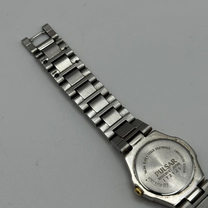 Vintage Pulsar Quartz Watch V701-X316 Two Tone Bracelet Working New Battery 27m