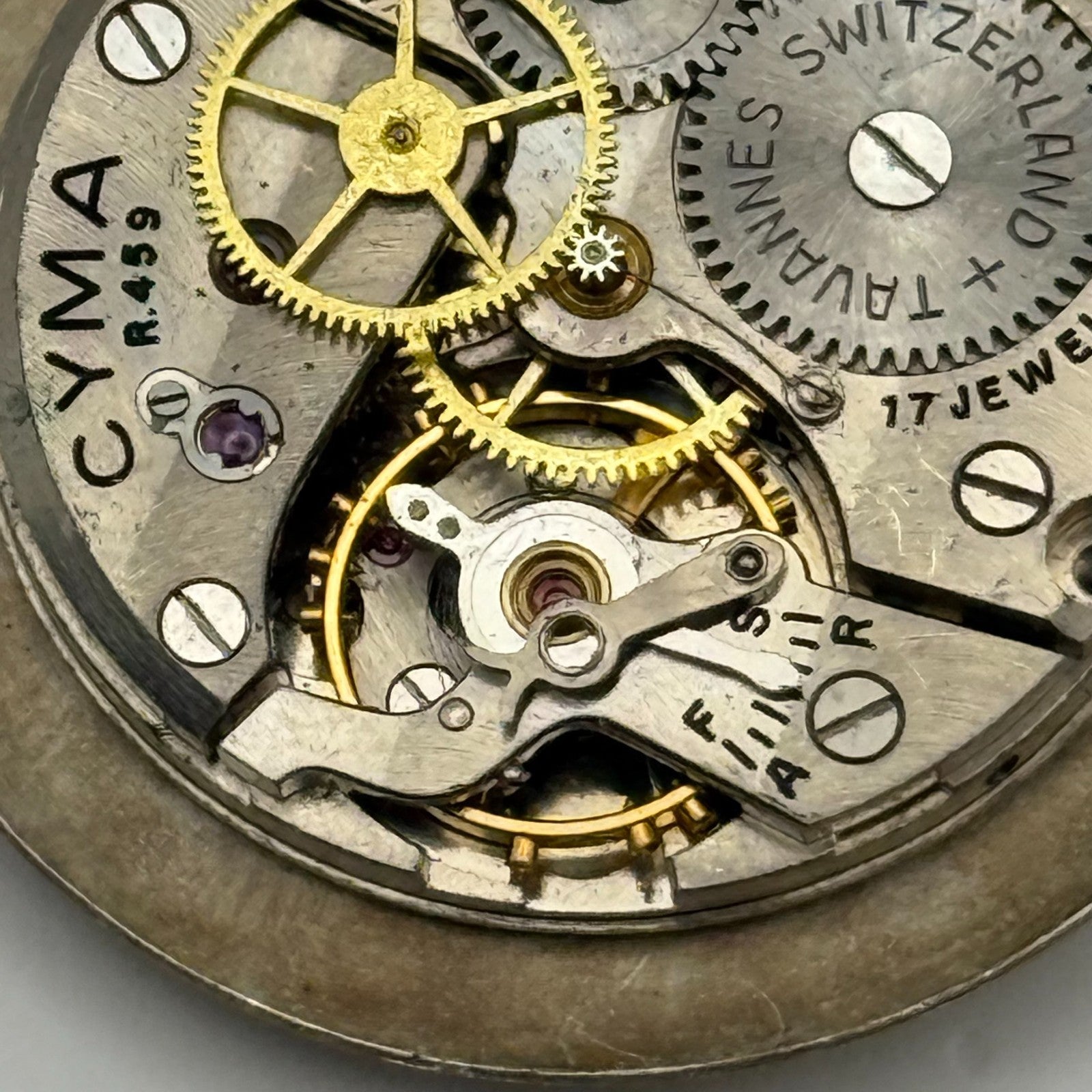 Cyma R.459 Cymaflex Watch Movement Manual Wind Vintage Swiss Parts Repair 23.5mm