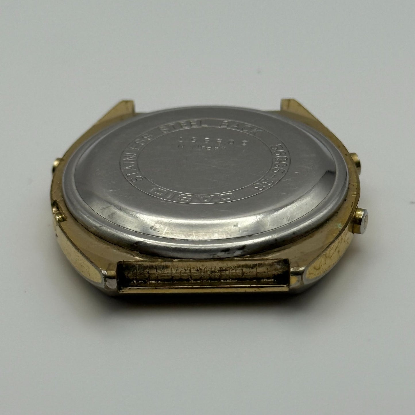 Casio Men's Chronograph Quartz Watch 56QGS-38 Gold Tone Japan 35mm PARTS REPAIR