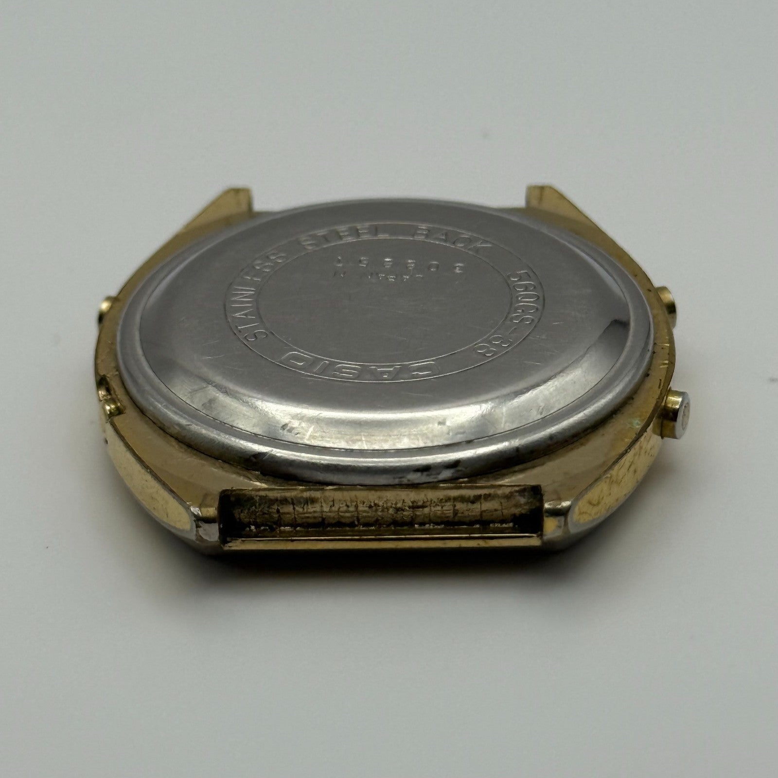 Casio Men's Chronograph Quartz Watch 56QGS-38 Gold Tone Japan 35mm PARTS REPAIR