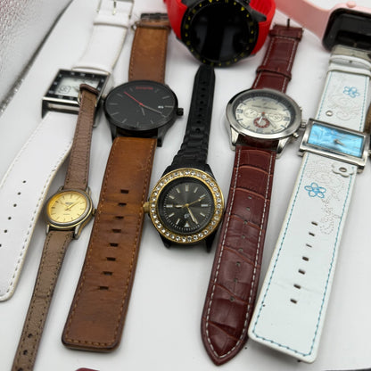 Bundle Of 15 Quartz Watches Job Lot Modern / Vintage Untested Parts / Repair