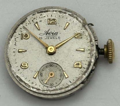 19.7mm Ladies Avia Derby D 40 Manual Wind Watch Movement Swiss Vintage PARTS