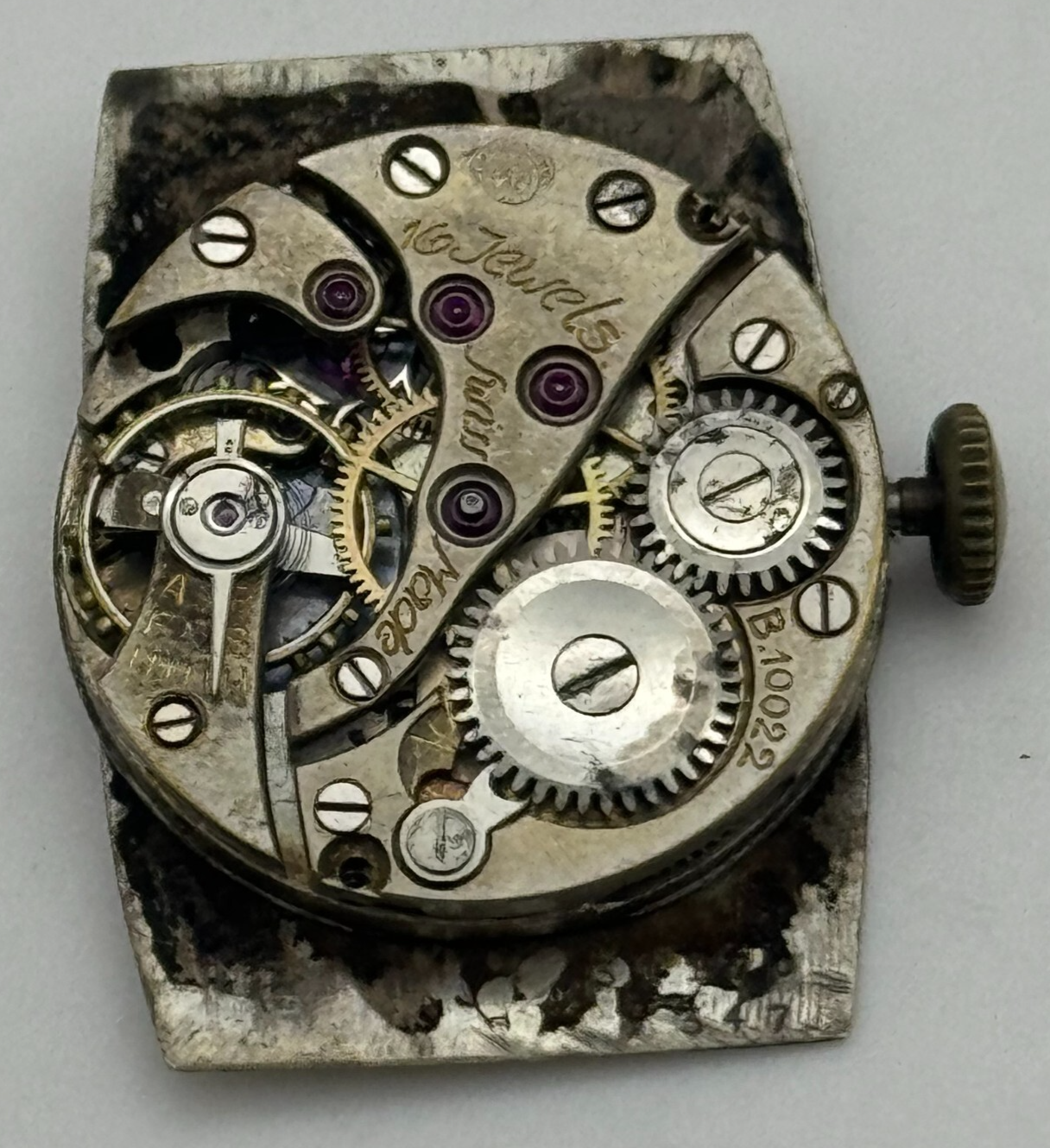 19.7mm Dreadnought B.10022 Manual Wind 16 Jewels Swiss Made Watch Movement PARTS