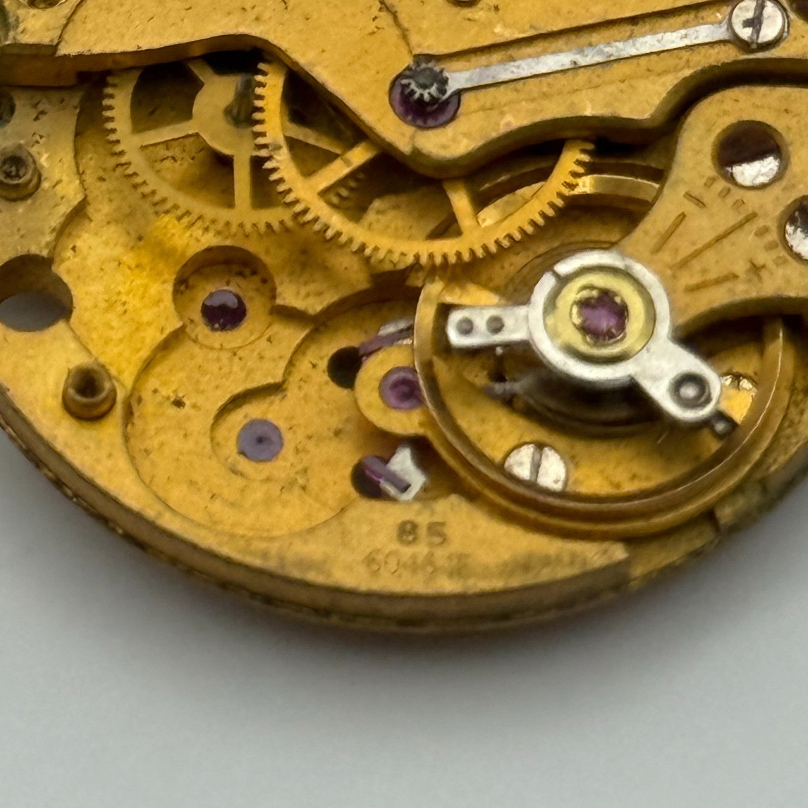 Smiths De Luxe 60464e Cal 85 Watch Movement Manual Wind Vintage Parts 26.9mm