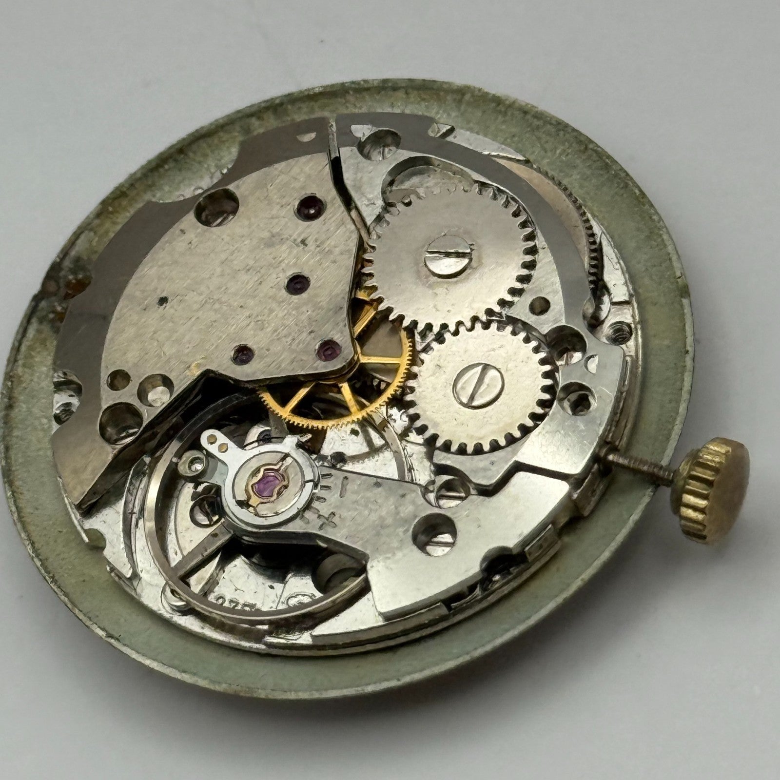 ETA 2750 Mystery Dial Watch Movement Running Manual Wind Vintage Parts 25.9mm