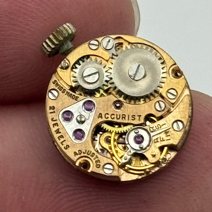 13.6mm Accurist Felsa 21 Balance Ok Manual Wind Swiss Watch Movement PARTS SPARE