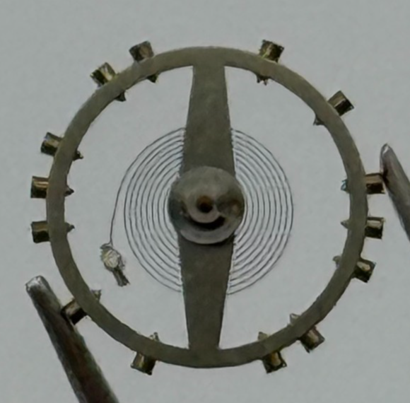 AV 41 Balance Wheel Complete And Spring 5 1/4''' 55 M Watch Movement Parts NOS