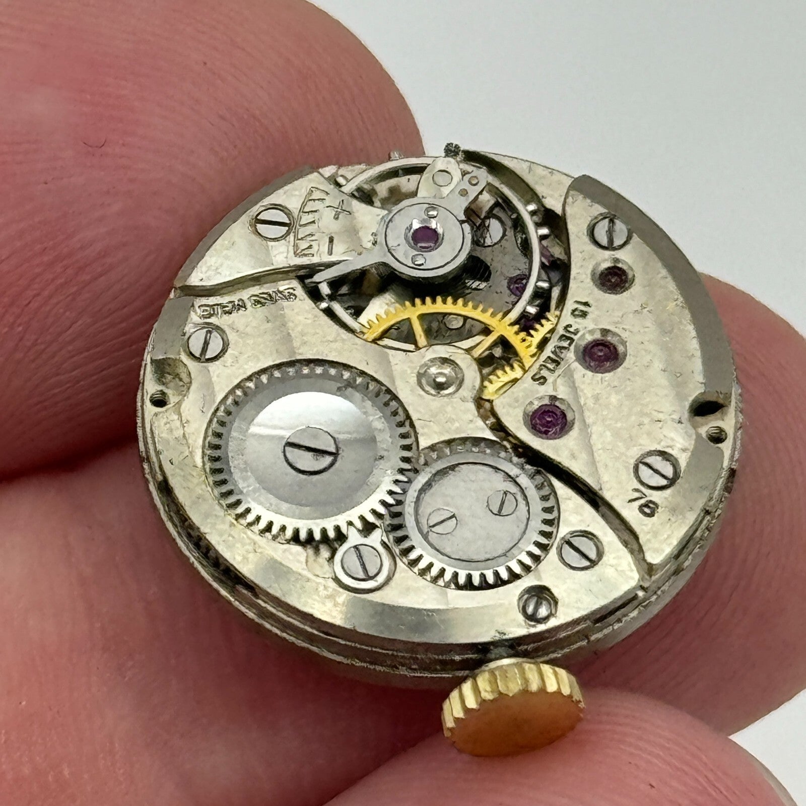 19.6mm Limit Revue Cal 78 Roman Numerals Trench Manual Wind Watch Movement PARTS