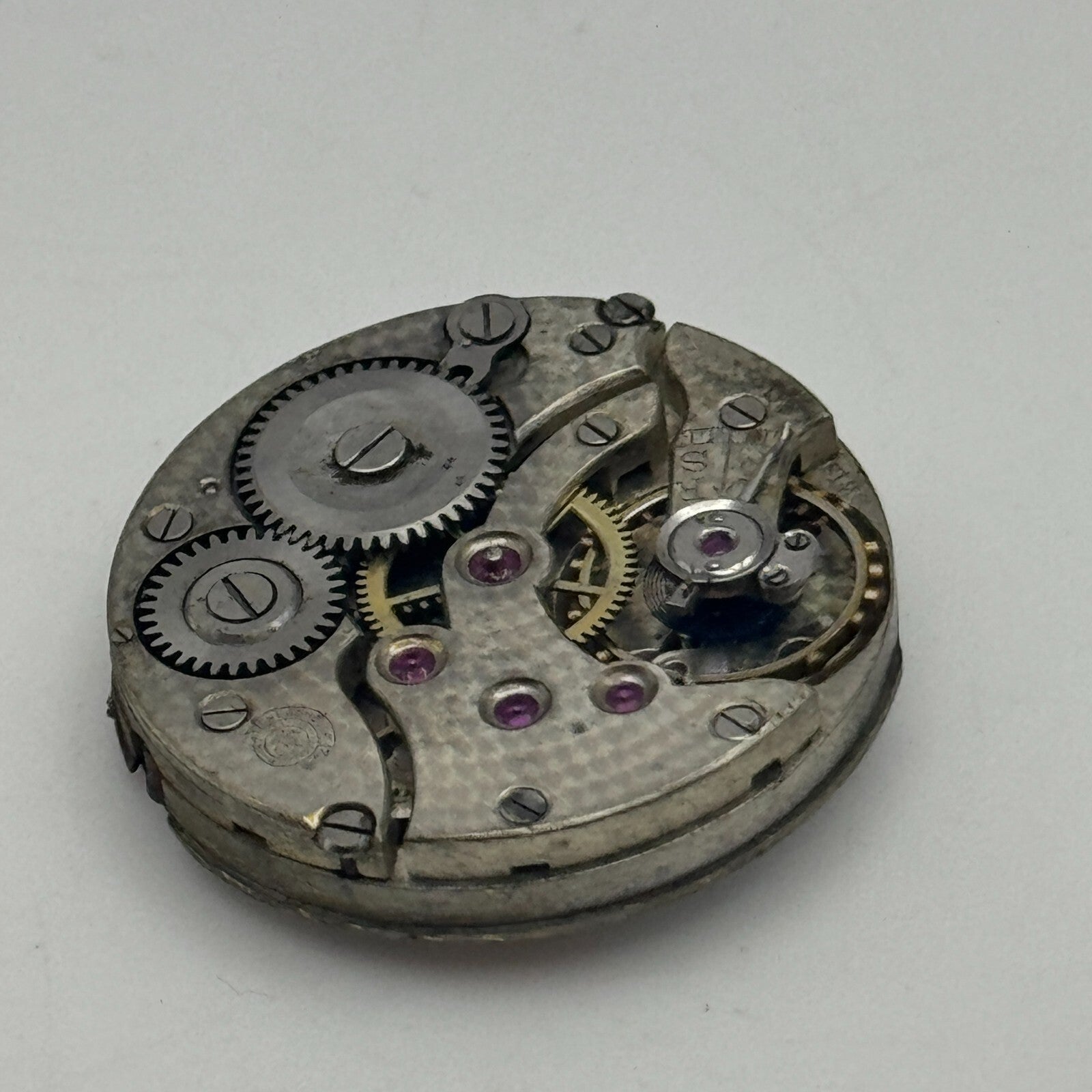 25mm Men's Dreadnought Balance Ok Vintage Swiss Trench Watch Movement PARTS
