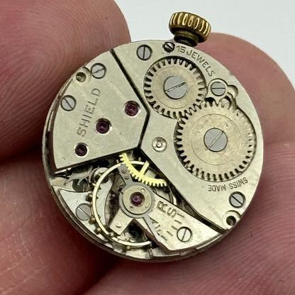 19.7mm Shield Peseux P 220 Manual Wind Swiss Made 15 Jewels Watch Movement PARTS