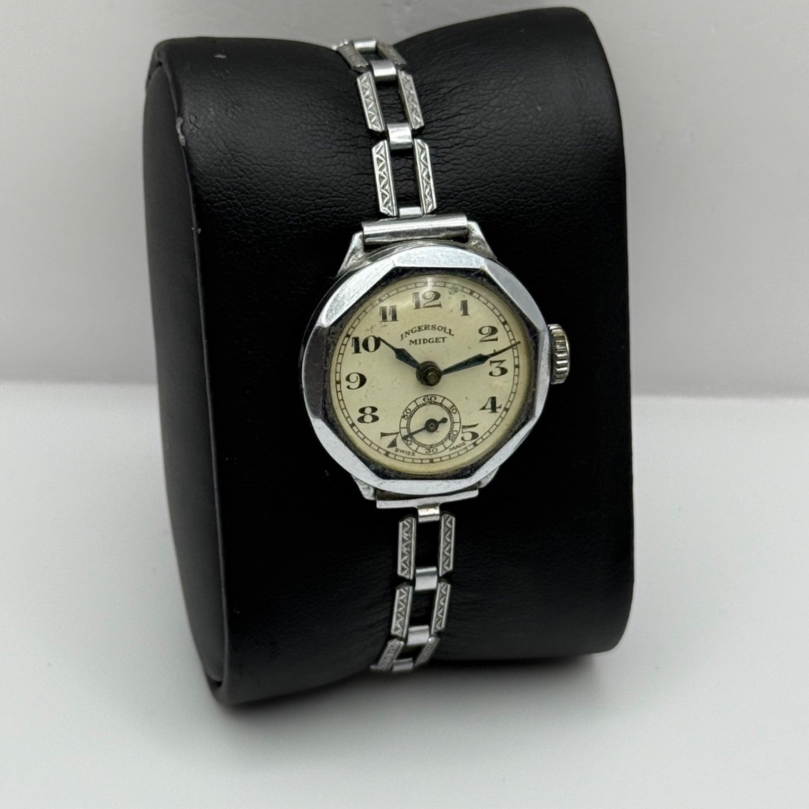 25mm Vintage Ingersoll Dot Sub Seconds Art Deco Bracelet Manual Watch PARTS