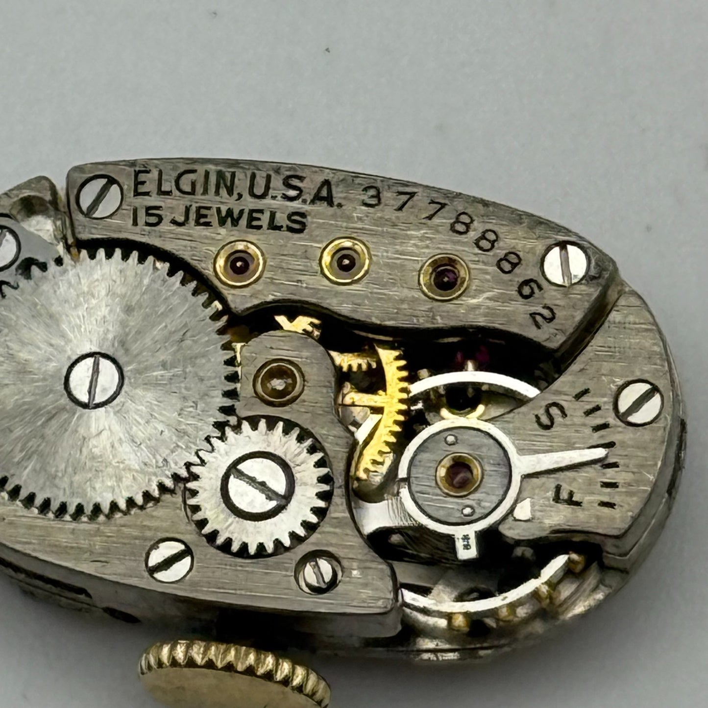 1938 Vintage 21/0s Elgin 541 Model 2 American Watch Movement PARTS REPAIR