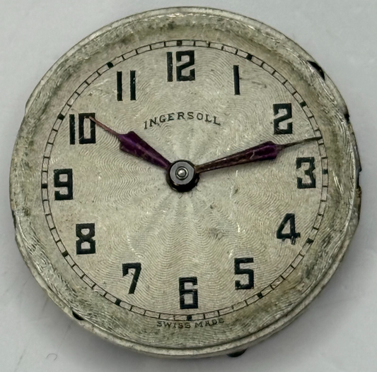 23.2mm Vintage Ingersoll Gem 15 Rubies Manual Wind Watch Movement PARTS REPAIR