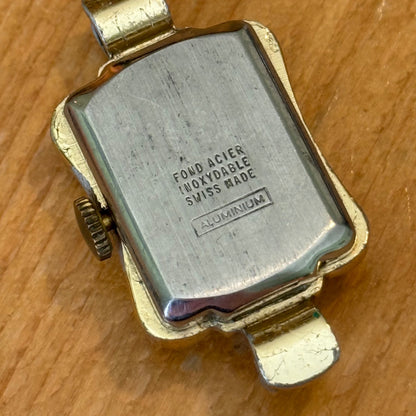 18mm Vintage Halpex 17 Jewels Swiss Aluminium Manual Wind Watch PARTS / REPAIR