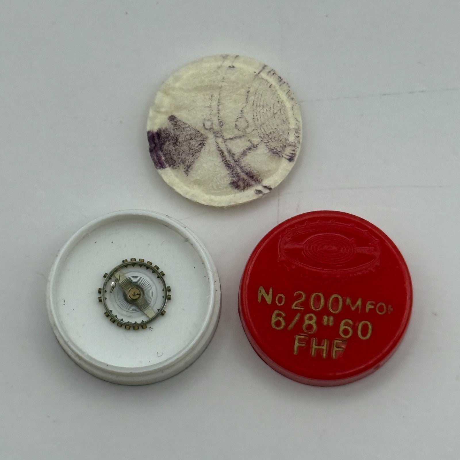 FHF 60 Balance Wheel Complete And Spring 6/8''' 200 M Watch Movement Parts NOS