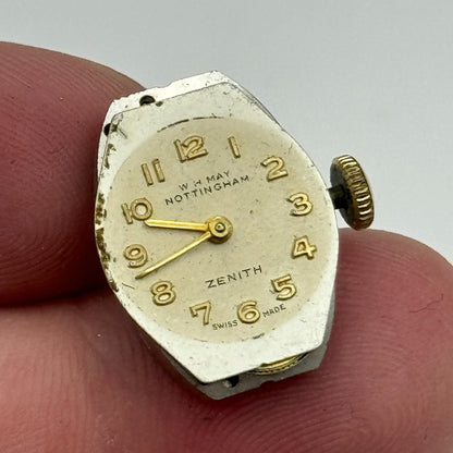 12.8mm Ladies Zenith Cal 525 W H May Nottingham Manual Wind Watch Movement PARTS
