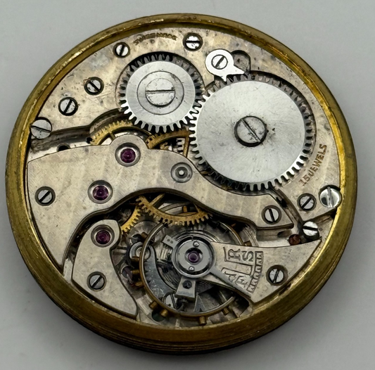 15 Jewels Borgel ? Trench Watch Movement Manual Wind Vintage Parts Repair 29.4mm