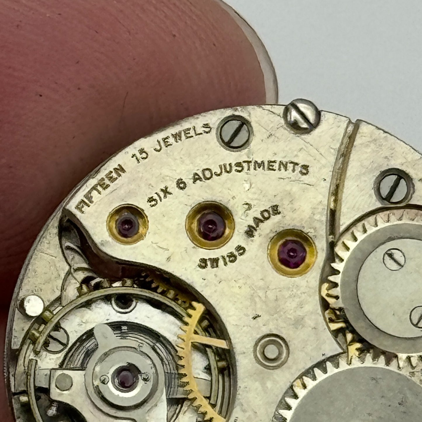 23.6mm Possibly Movado 15 Jewels 6 Adj High Grade Manual Wind Watch Movement