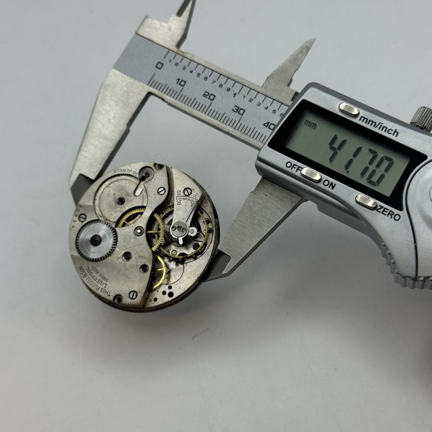 42.8mm Thomas Russell Liverpool Tempus Fugit Hunter Pocket Watch Movement PARTS