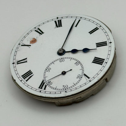43mm Buren 7 Jewels Sub Seconds Swiss Vintage Hunter Pocket Watch Movement PARTS