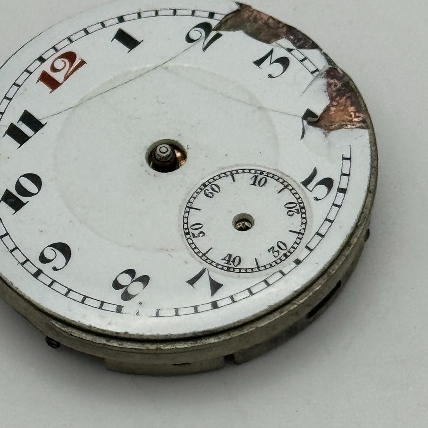 25.1mm Men's Unidentified Swiss Sub Seconds Trench Manual Wind Watch Movement