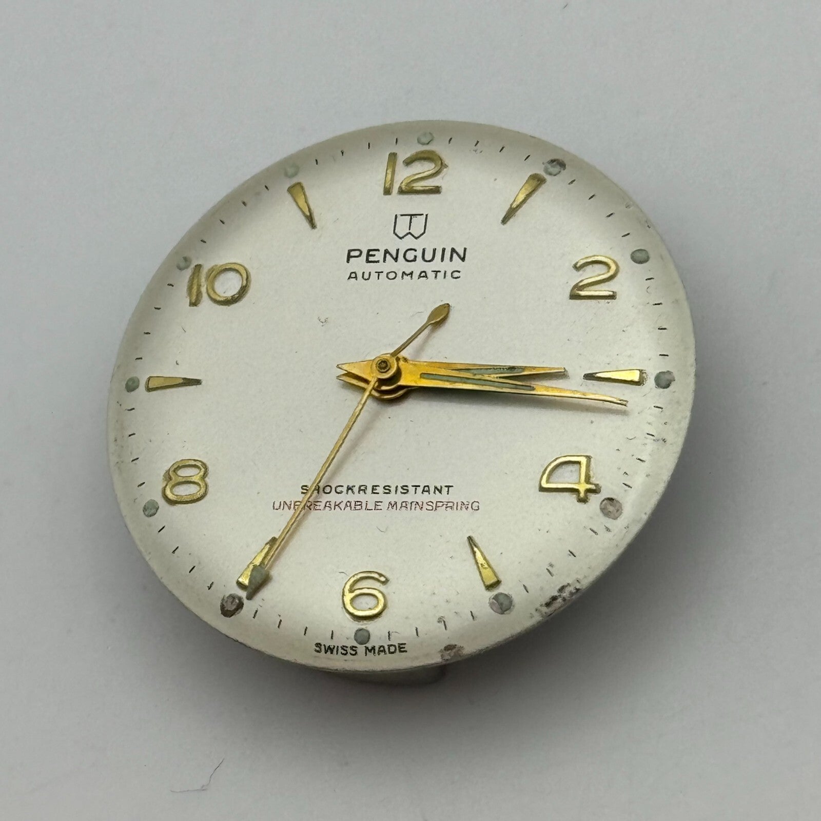 25.8mm Penguin EB 1575N Automatic 1 Jewel Watch Movement Swiss Vintage PARTS