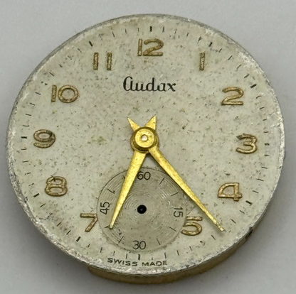 23.6mm Audax Cal 18 Manual Wind Watch Movement Swiss Made Vintage PARTS SPARES