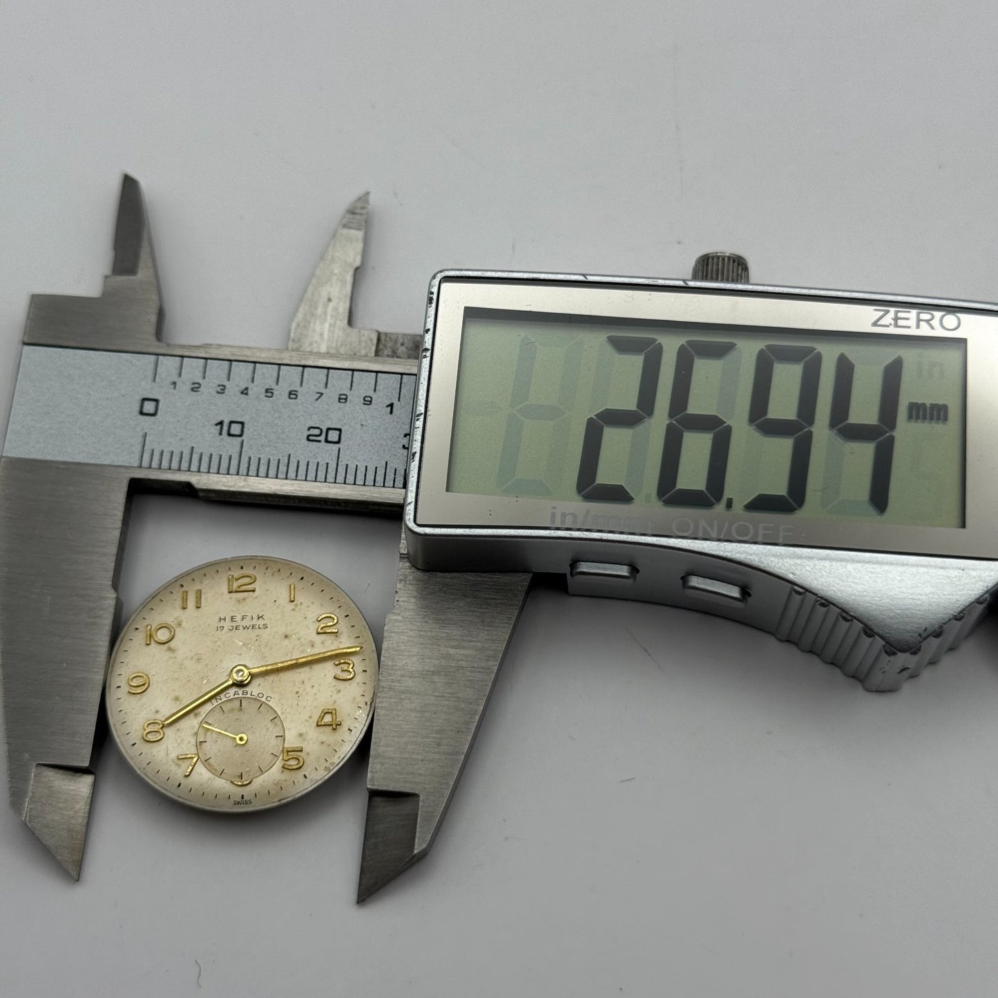 Peseux 170 Watch Movement Hefik Manual Wind Vintage Swiss Parts Repair 23.5mm