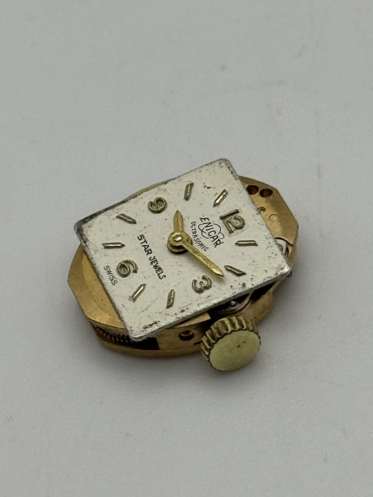 12.9mm Running Vintage Enicar Ultrasonic AR 678 Star Jewels Watch Movement PARTS