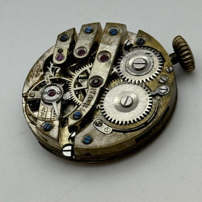 24.9mm Unidentified High Grade 17 Jewels Trench Watch Movement Manual Wind PARTS