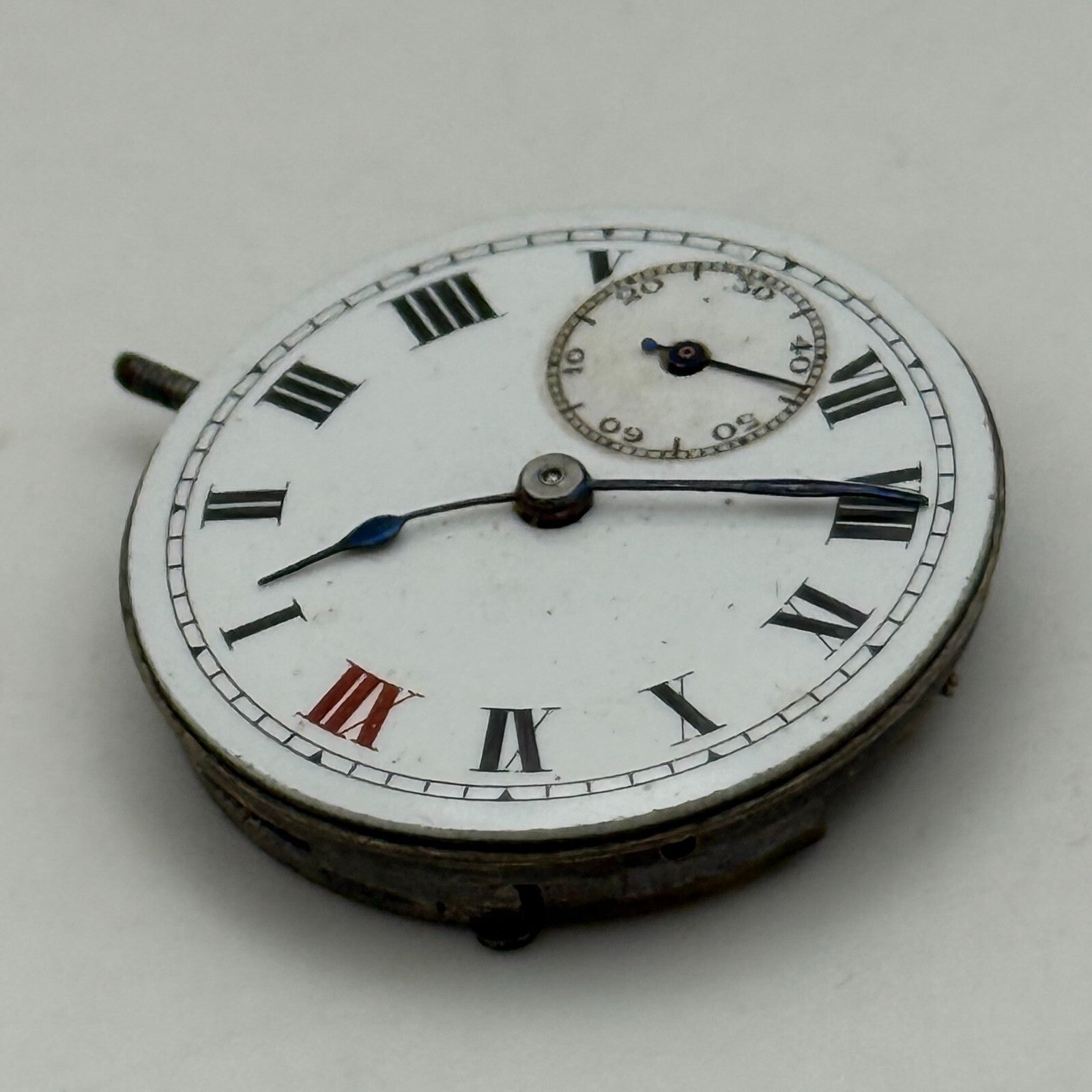 25.2mm Vintage Moeris Sub Seconds Trench Watch Movement Manual Wind PARTS REPAIR