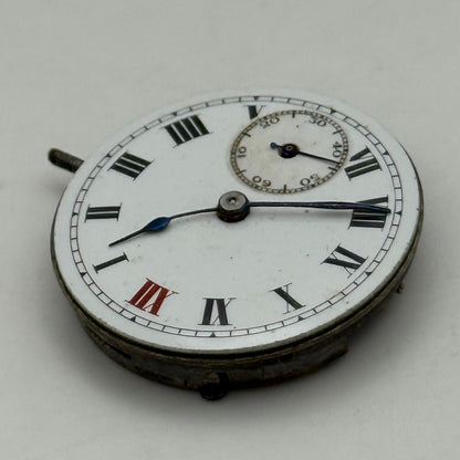 25.2mm Vintage Moeris Sub Seconds Trench Watch Movement Manual Wind PARTS REPAIR
