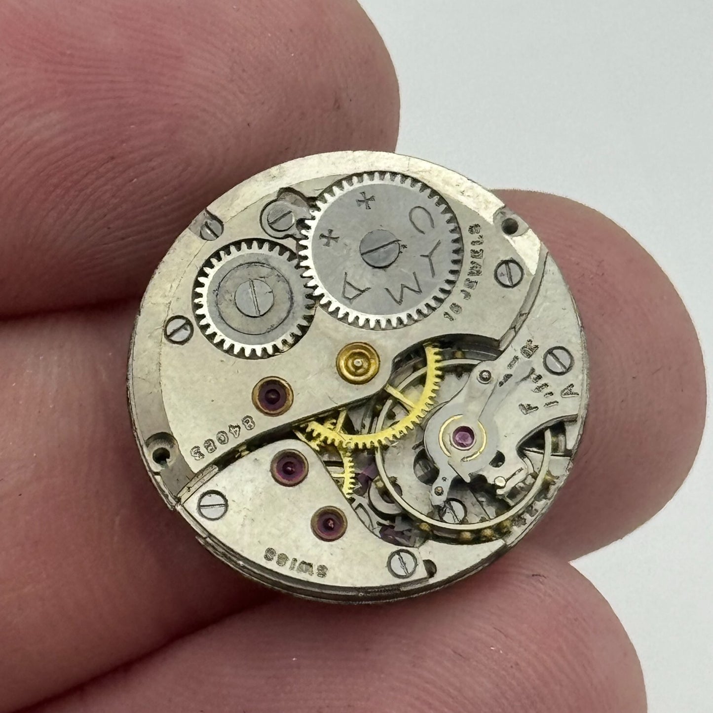 19.7mm Cyma Ref 424k Sub Seconds Manual Wind Watch Movement Swiss Vintage PARTS