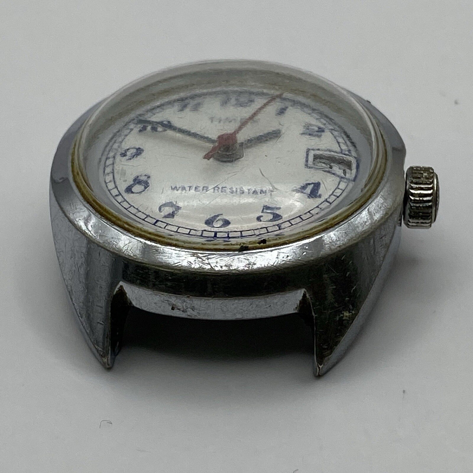 27mm Ladies Timex Sweep Seconds Date Dial GB Made Watch Head TO RESTORE