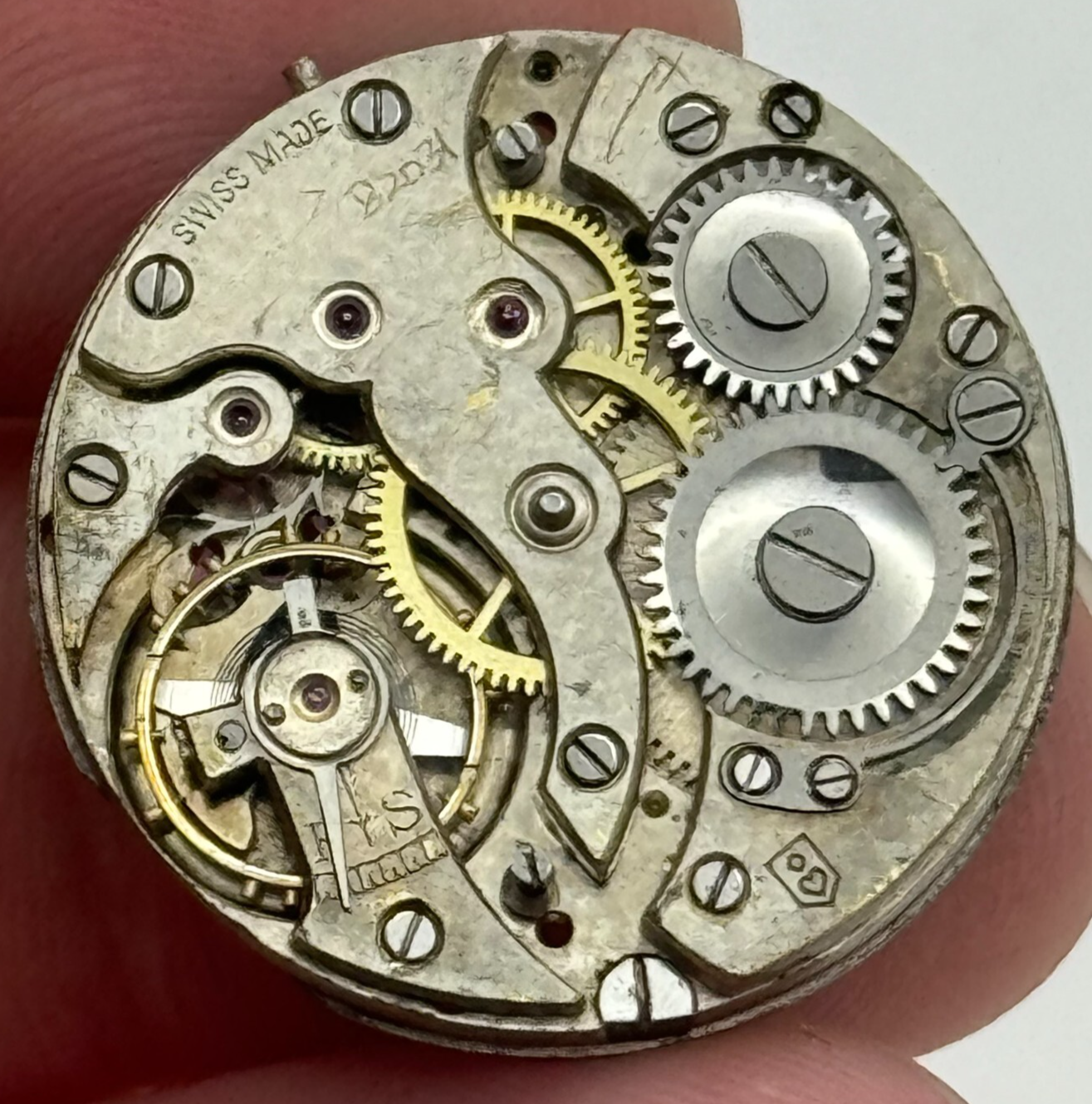 25mm Steiger HP Unidentified Manual Wind Swiss Watch Movement Vintage PARTS