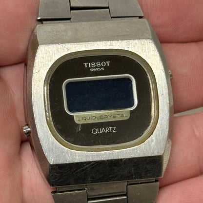 37mm Tissot 2040 Liquid Crystal 40626 - 2144 Quartz LCD Vintage Watch FOR PARTS