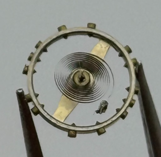 ETA 761 1201 Balance Wheel Complete And Spring  145 M Watch Movement Parts NOS