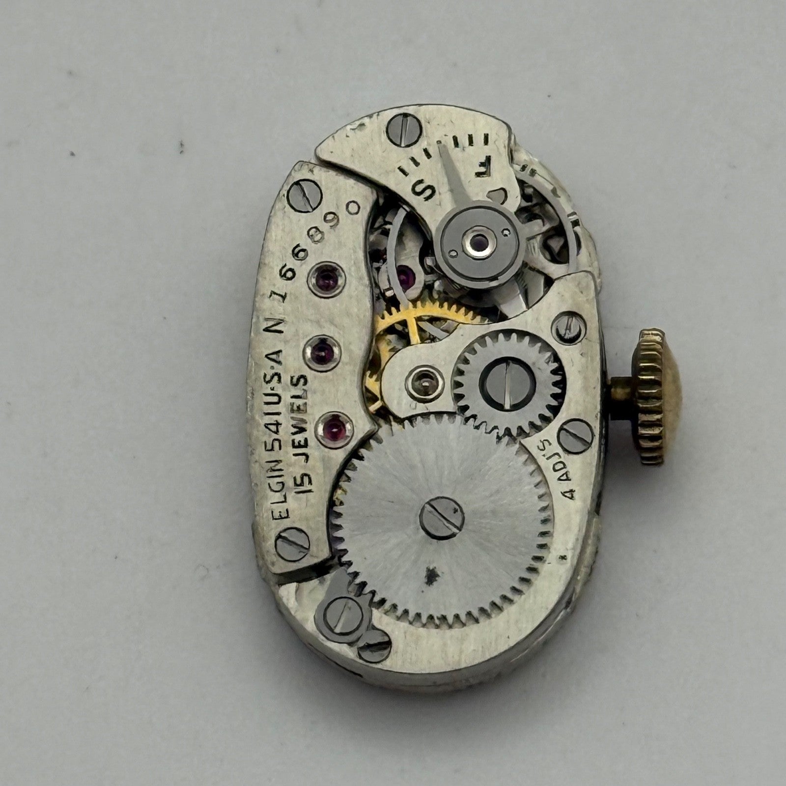 Elgin Grade 541 Model 2 Watch Movement 1951 21/0s American Parts Repair Ladies