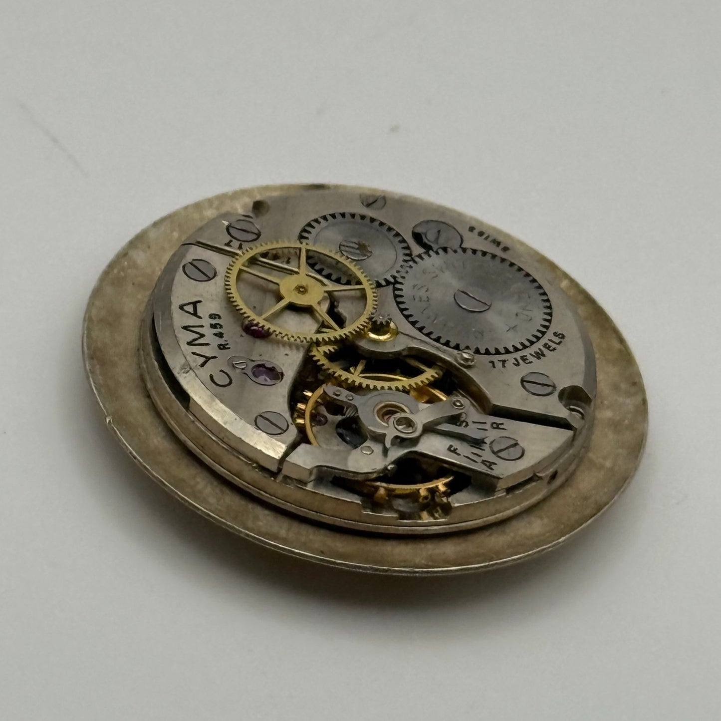 Cyma R.459 Cymaflex Watch Movement Manual Wind Vintage Swiss Parts Repair 23.5mm