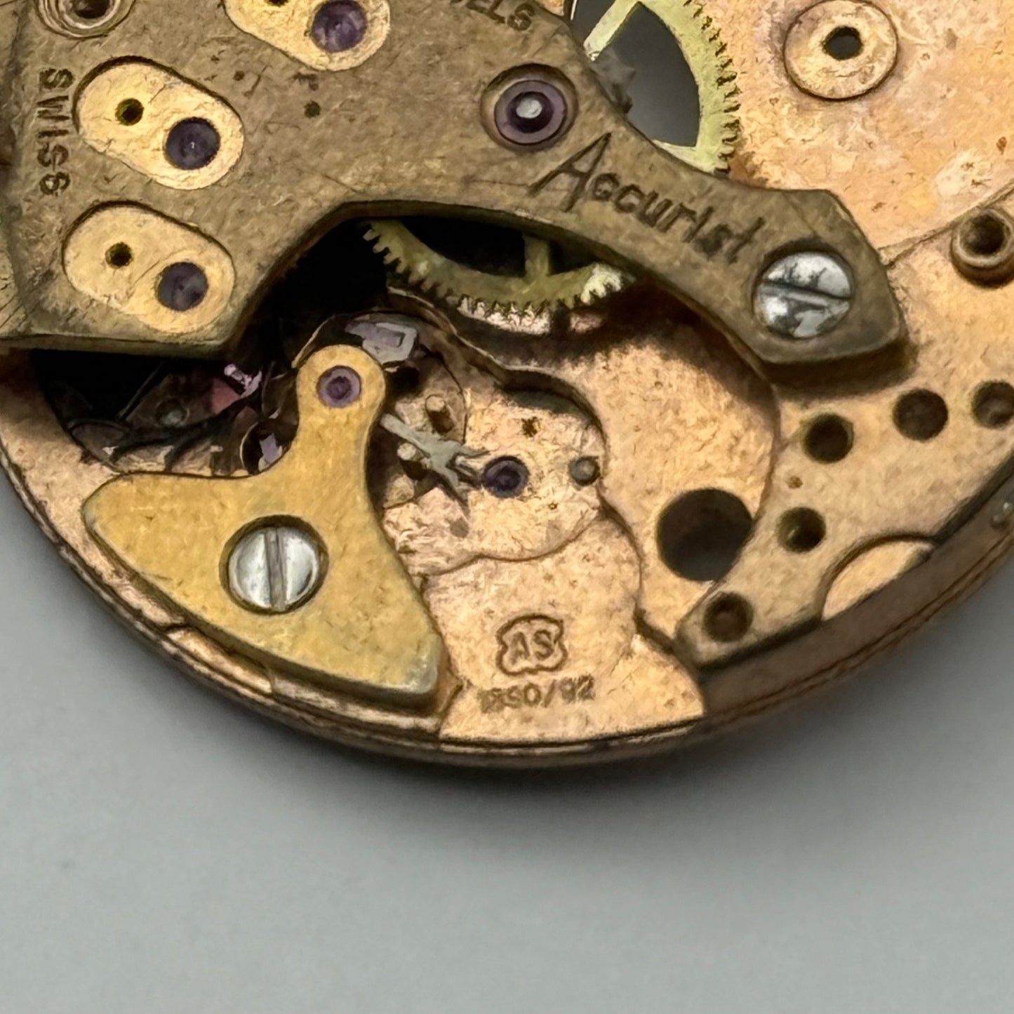 AS 1890/92 Watch Movement Main Plate Manual Wind Vintage Swiss Parts 23.6mm