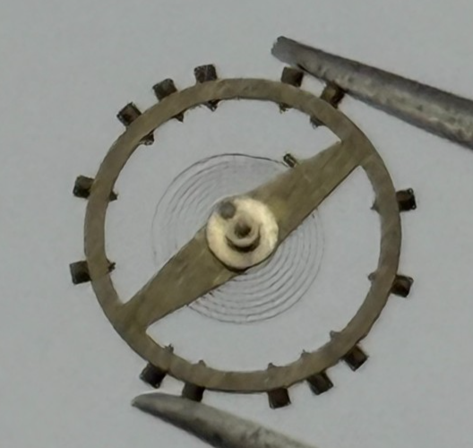 ETA 2412 Balance Wheel Complete And Spring 6 3/4''' 1418 M Watch Movement Parts 