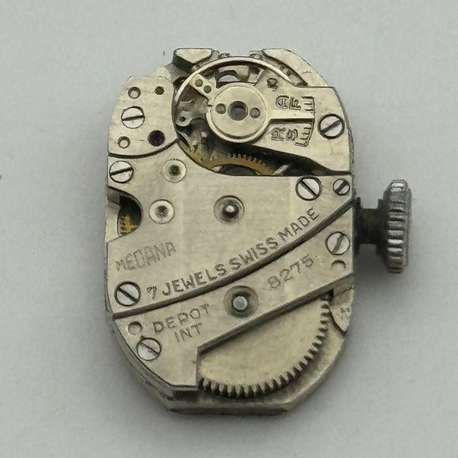 12.8mm Balance Ok Medana 8275 Manual Wind 7 Jewel Swiss Watch Movement PARTS