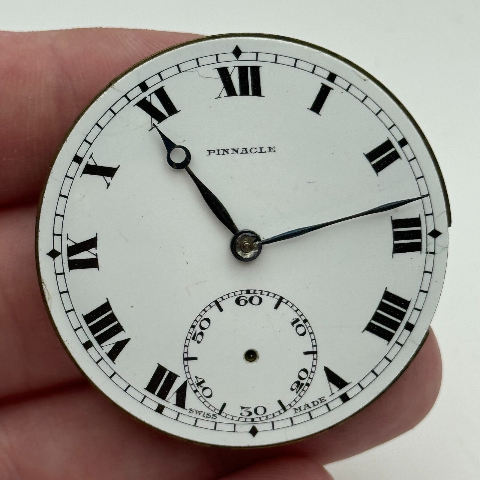 43mm Pinnacle 7 Jewels Sub Seconds Hunter Swiss Pocket Watch Movement PARTS